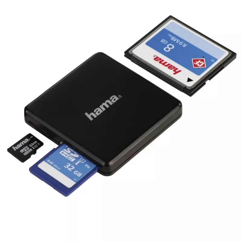 Hama 00124156 čítačka kariet USB 3.2 Gen 1 (3.1 Gen 1) Type-A čierna