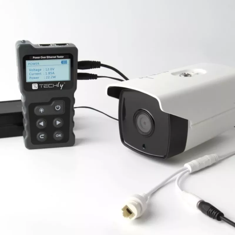 Techly I-CT PRO-POECK tester sieťových káblov PoE tester čierny, sivý