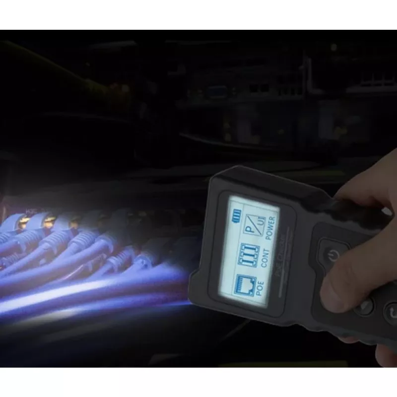 Techly I-CT PRO-POECK tester sieťových káblov PoE tester čierny, sivý