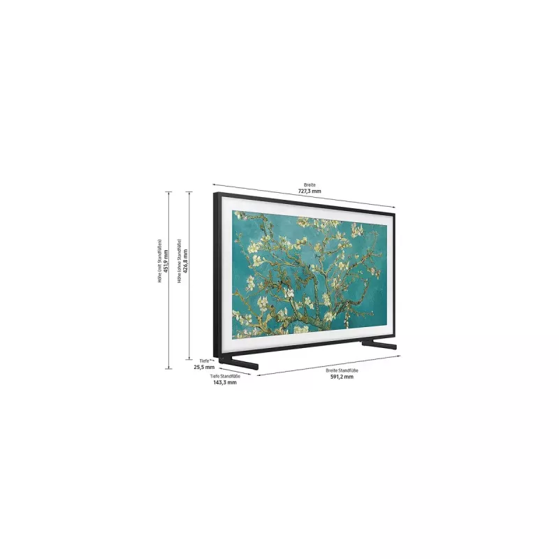 Samsung The Frame GQ32LS03CBU 81,3 cm (32 palcov) Full HD Smart TV WLAN čierna
