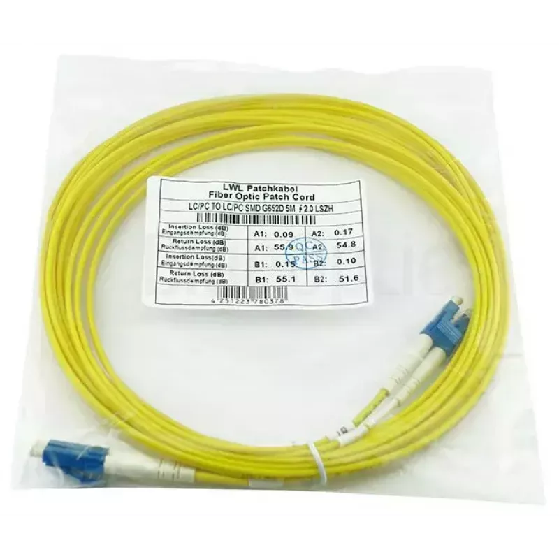 Optický patch kábel BlueOptics SFP3131BU1MK 1 m G.657.A1 LC–LC 9 µm plný duplex žltý