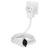 Hama Powerplug predlžovací kábel 3 m 2 AC zásuvky interiérový biely