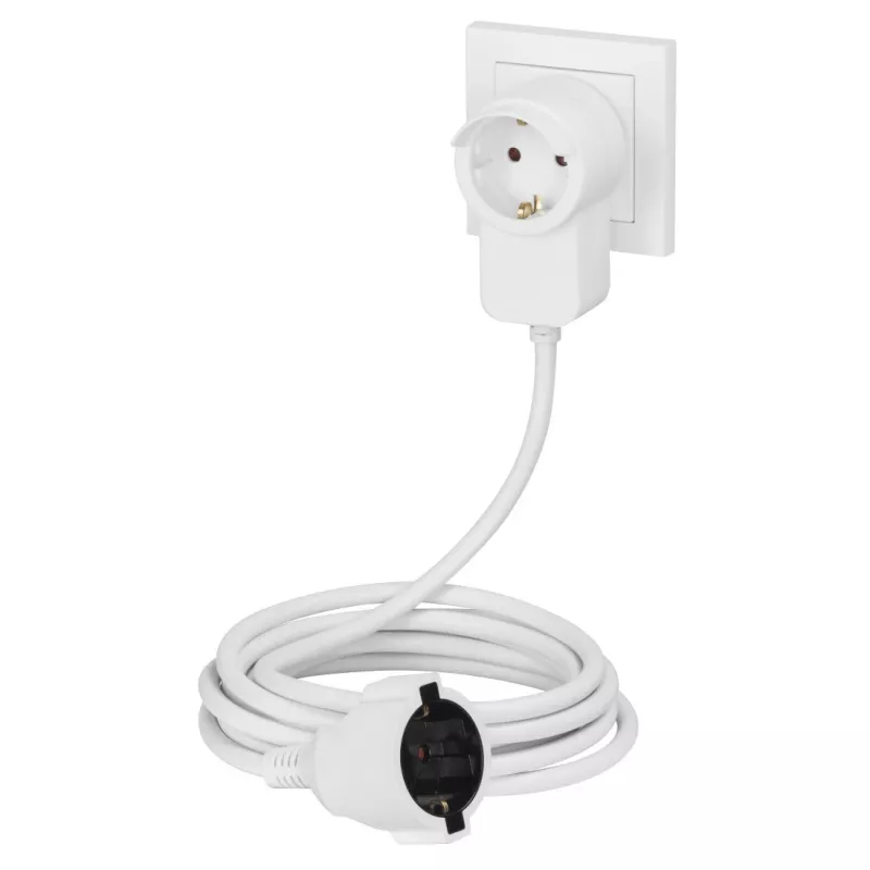 Hama Powerplug predlžovací kábel 3 m 2 AC zásuvky interiérový biely