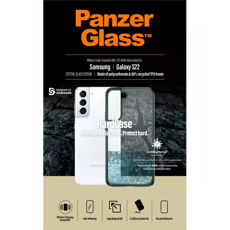 HardCase kryt PanzerGlass pre Samsung Galaxy S22 transparentný