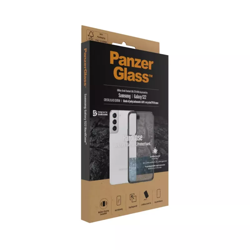 HardCase kryt PanzerGlass pre Samsung Galaxy S22 transparentný