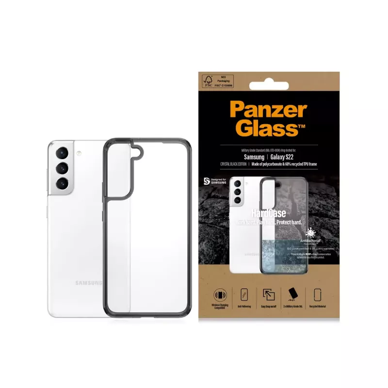HardCase kryt PanzerGlass pre Samsung Galaxy S22 transparentný