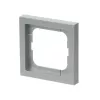 Rám krytu Busch-Jaeger 1721-183K strieborný – termoplast, bezskrutkový, 80×80 mm, 11 mm