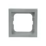 Rám krytu Busch-Jaeger 1721-183K strieborný – termoplast, bezskrutkový, 80×80 mm, 11 mm