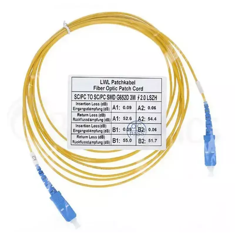 Optický kábel BlueOptics SFP2222BU1MK SC SC OS2 1 m žltý