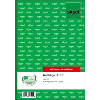 Obchodný formulár Sigel SD001 zelená A5 80 listov