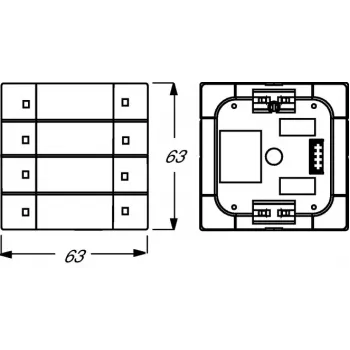 Busch-Jaeger 6127/01-84 KNX tlačidlový snímač, 4-násobný, studiová biela