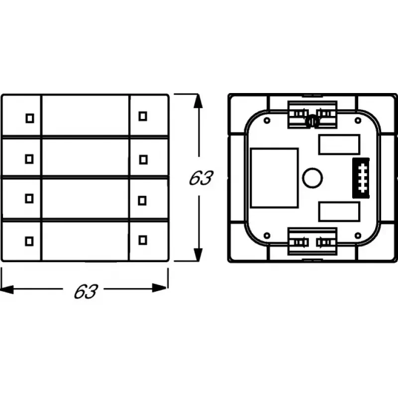 Busch-Jaeger 6127/01-84 KNX tlačidlový snímač, 4-násobný, studiová biela