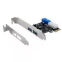 EXSYS EX-11049 interný USB 3.2 Gen 1 PCIe adaptér čierny strieborný