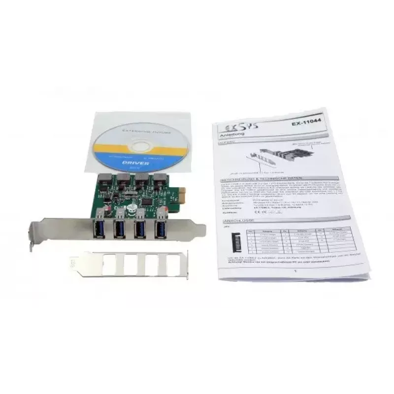 Interný USB 3.2 Gen 1 adaptér EXSYS EX-11044 PCIe VIA VL805