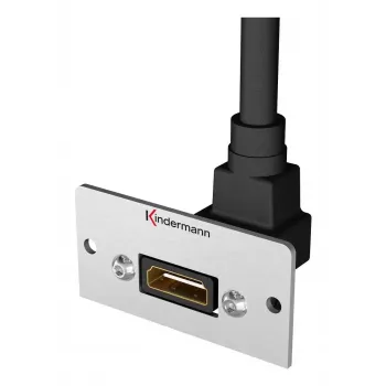 HDMI zásuvkový modul Kindermann 90° sivá čierna
