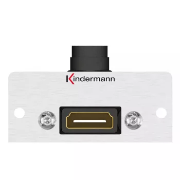 HDMI zásuvkový modul Kindermann 90° sivá čierna