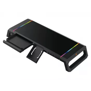 Conceptronic THORNE ERGO stojan na herný monitor, voľne stojaci, 10 kg, čierny