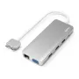 Hama 00200133 dokovacia stanica/port replikátor pre notebook USB 3.2 Gen 1 (3.1 Gen 1) Type-C strieborná, biela