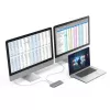 Hama 00200133 dokovacia stanica/port replikátor pre notebook USB 3.2 Gen 1 (3.1 Gen 1) Type-C strieborná, biela