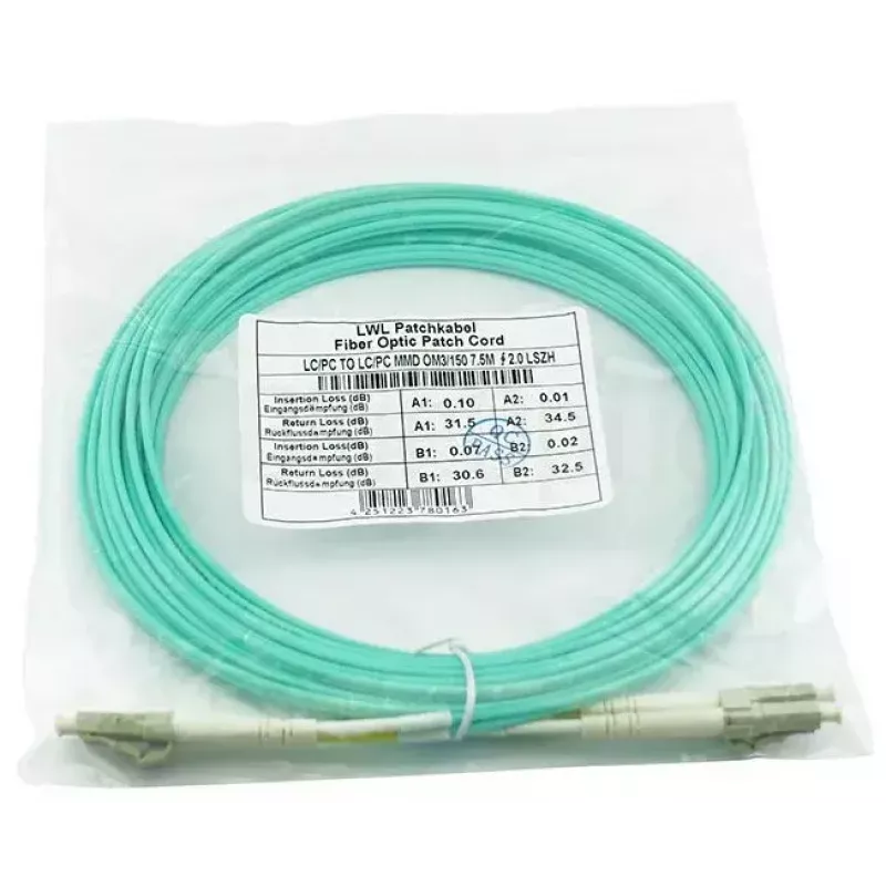 BlueOptics 050502T512000003M-BO Duplexný optický patch kábel (kompatibilný s Corning), LC-UPC/LC-UPC, multimode OM3 50/125 µm, 3 m