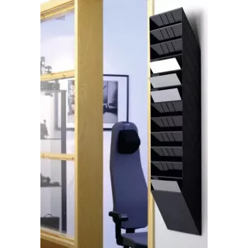 Stojan na prospekty Durable FLEXIBOXX 12 priehradok čierny