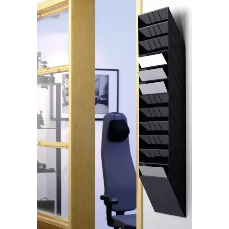 Stojan na prospekty Durable FLEXIBOXX 12 priehradok čierny