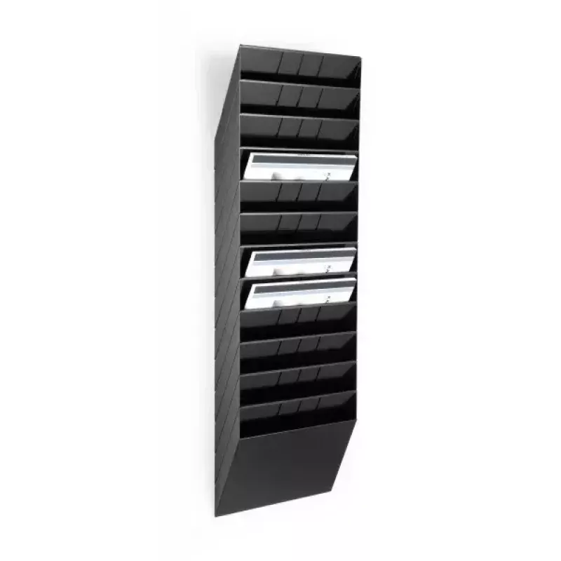 Stojan na prospekty Durable FLEXIBOXX 12 priehradok čierny