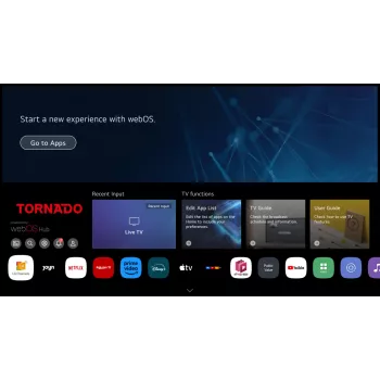 TORNADO 65US4301X | 65” 4K bezrámový WebOS Smart TV s hlasovým ovládačom