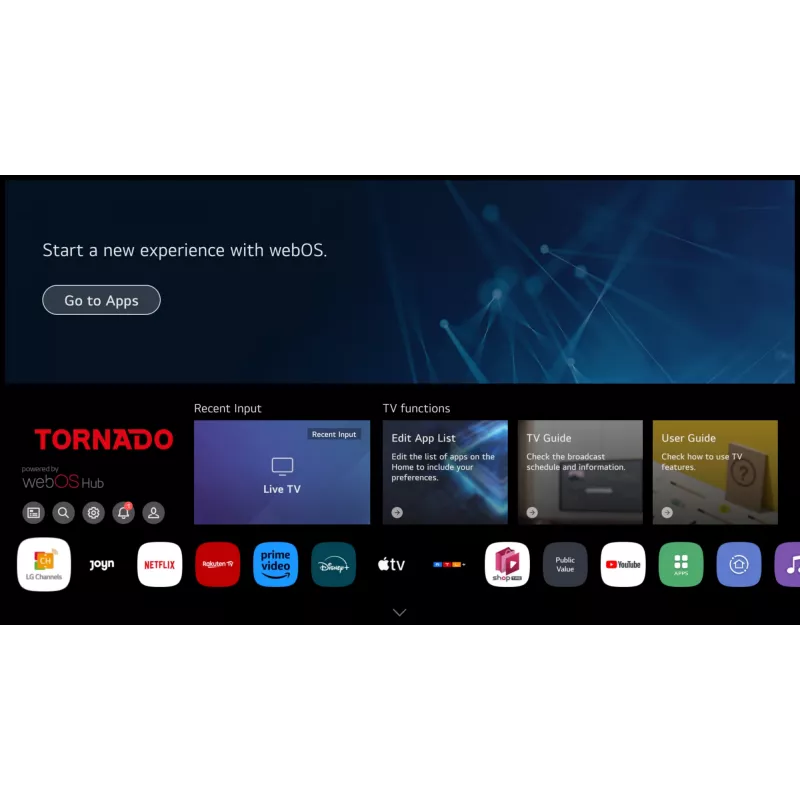TORNADO 65US4301X | 65” 4K bezrámový WebOS Smart TV s hlasovým ovládačom