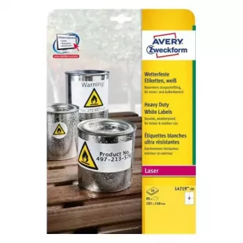 Samolepiace etikety do tlačiarne Avery L4719-20