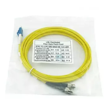Sklenené vlákno BlueOptics CAB-SMF-ST-LC-1 1 m G.657.A1 LC ST