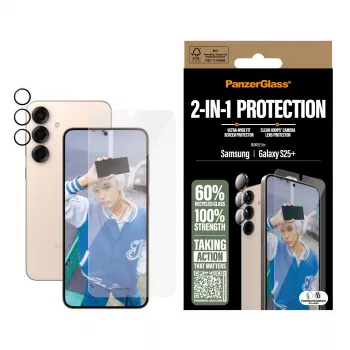 PanzerGlass 2-in-1 ochranný balík Samsung Galaxy S25+ odolný proti poškriabaniu nárazom