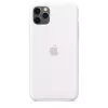 Silikónové puzdro pre Apple iPhone 11 Pro Max — silikón, biela, vhodné pre 6,5 palcov
