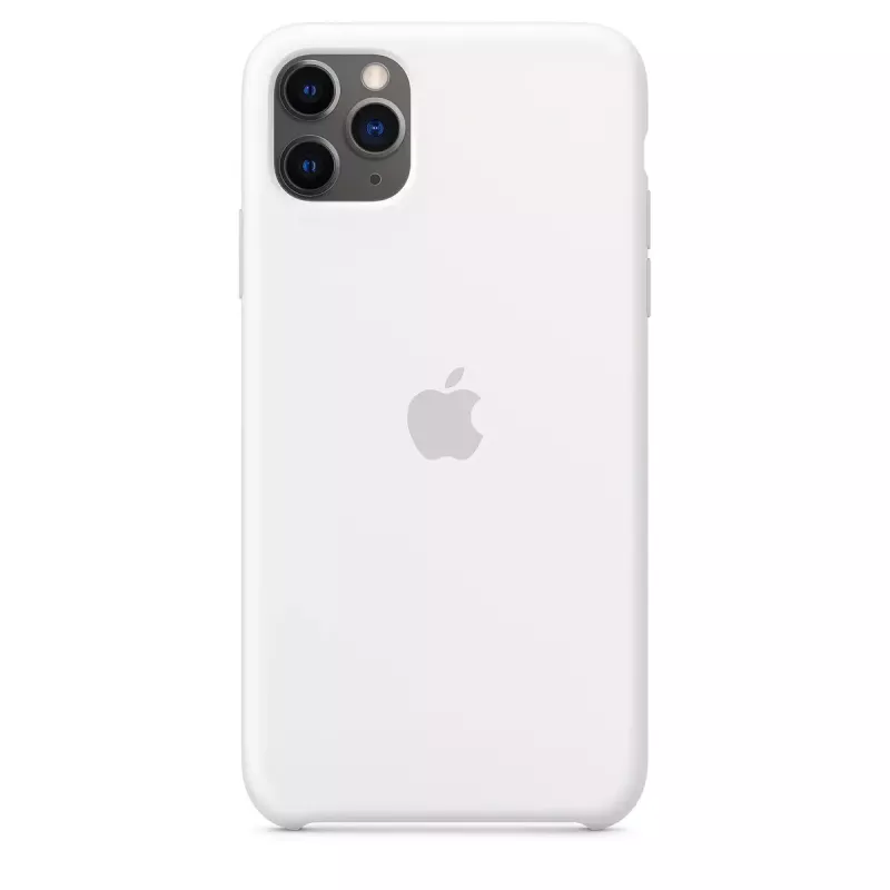 Silikónové puzdro pre Apple iPhone 11 Pro Max — silikón, biela, vhodné pre 6,5 palcov