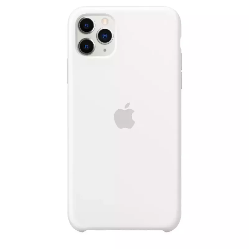 Silikónové puzdro pre Apple iPhone 11 Pro Max — silikón, biela, vhodné pre 6,5 palcov