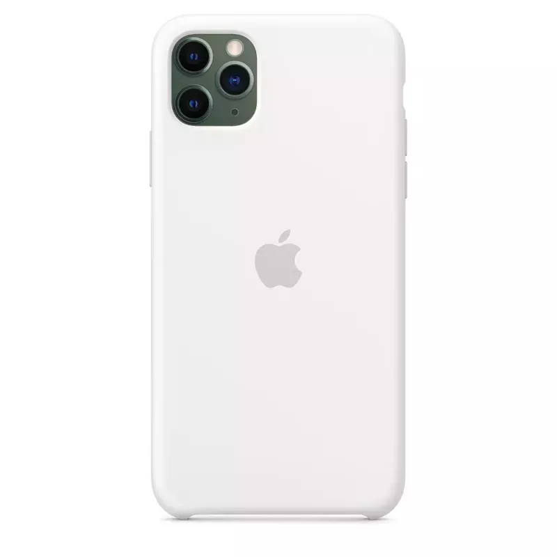 Silikónové puzdro pre Apple iPhone 11 Pro Max — silikón, biela, vhodné pre 6,5 palcov