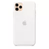 Silikónové puzdro pre Apple iPhone 11 Pro Max — silikón, biela, vhodné pre 6,5 palcov