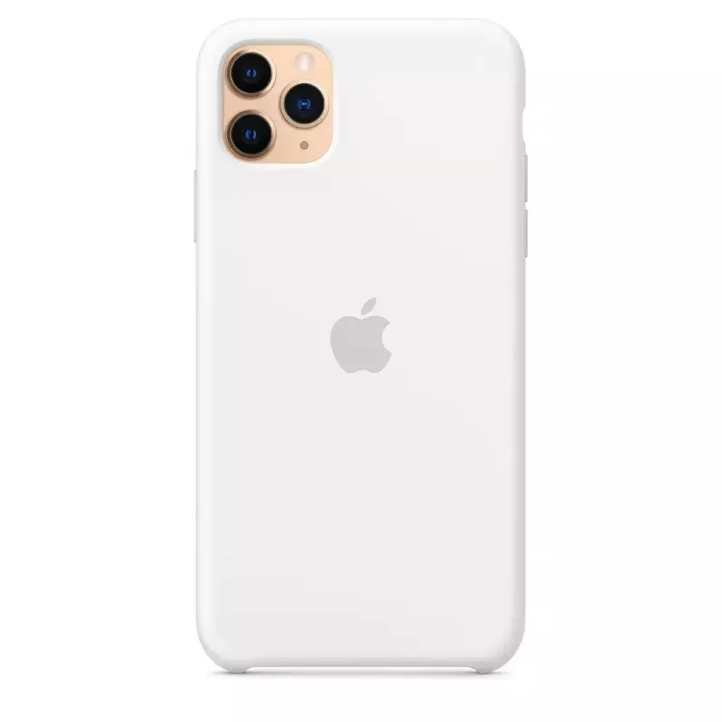 Silikónové puzdro pre Apple iPhone 11 Pro Max — silikón, biela, vhodné pre 6,5 palcov