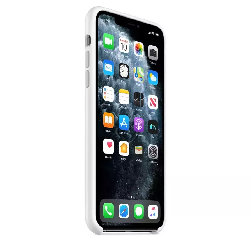 Silikónové puzdro pre Apple iPhone 11 Pro Max — silikón, biela, vhodné pre 6,5 palcov
