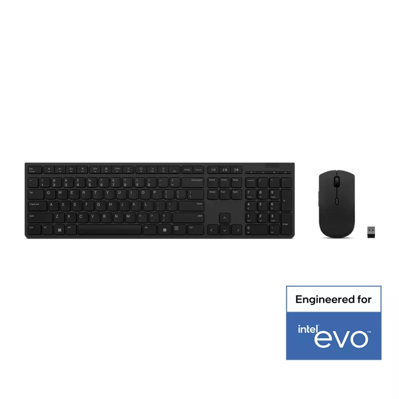 Lenovo 4X31K03931 klávesnica myš súčasťou RF Wireless + Bluetooth US angličtina čierna