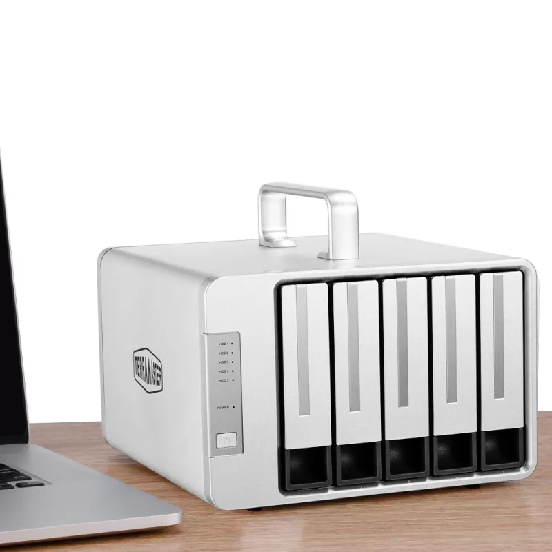 TerraMaster D5 Thunderbolt 3 diskové pole 0 TB desktop sivá