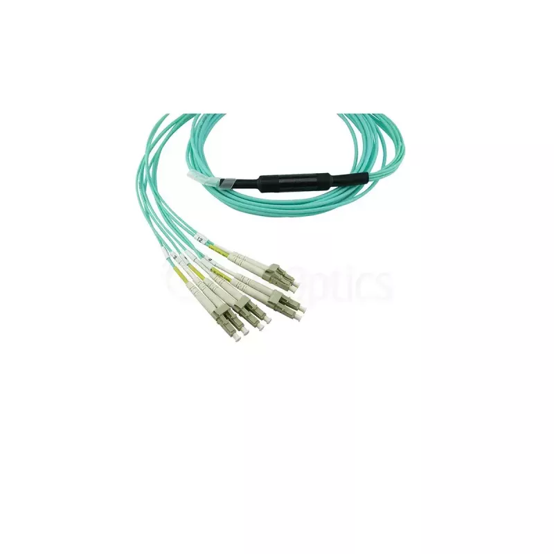BlueOptics CBL-MTP12-4LC-OM3-1M-BO InfiniBand sklenené vlákno kábel MTP 4x LC/LC aqua 1 m