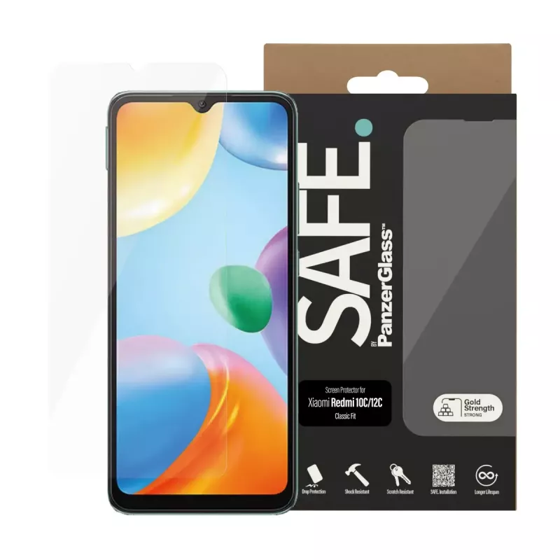 Ochrana displeja PanzerGlass SAFE. by ® Xiaomi Redmi 10C odolná proti poškriabaniu nárazom