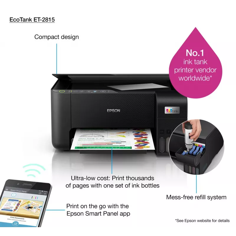 Multifunkčná tlačiareň Epson EcoTank ET-2815 atramentová farebná tlač