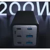 Conceptronic 6-portová 200W GaN USB PD nabíjačka s USB-C káblom, USB-C x 4, USB-A x 2, QC 3.0, PD 3.1, PPS