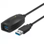 Techly SuperSpeed USB3.0 aktívny predlžovací kábel 5m čierny ICUR3050
