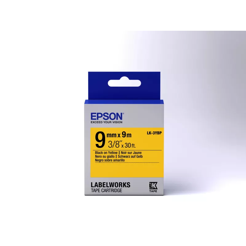 Epson etiketová kazeta Pastel LK-3YBP čierna/žltá 9mm (9m)
