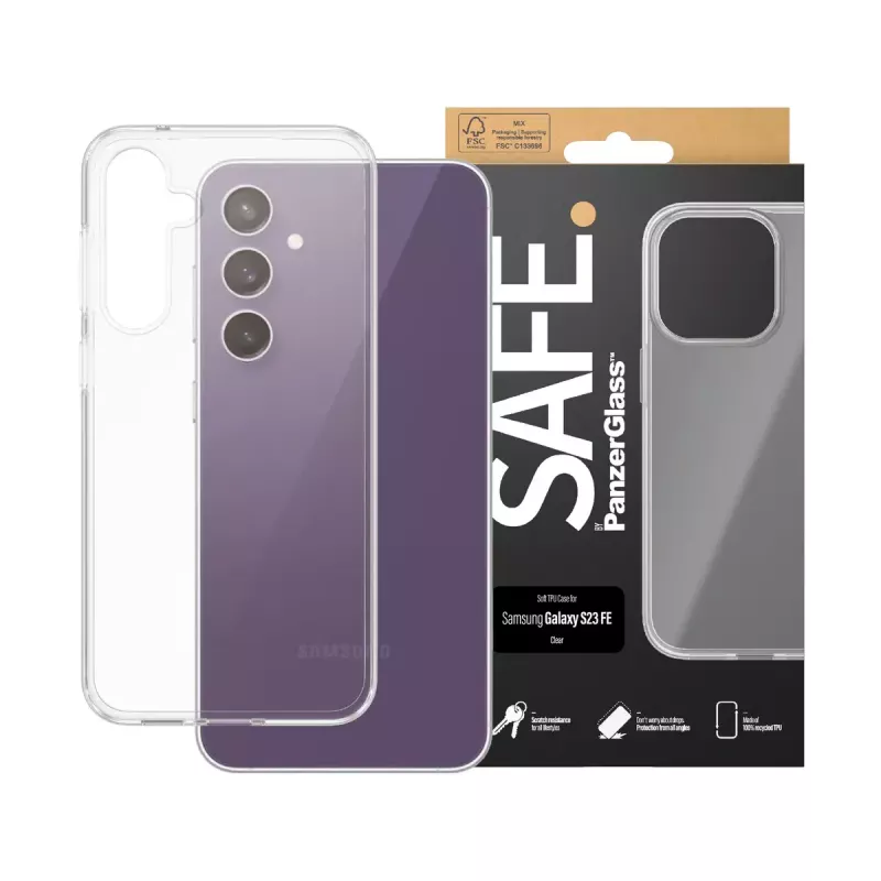 PanzerGlass SAFE. by ® TPU puzdro transparentné pre Samsung Galaxy S23 FE