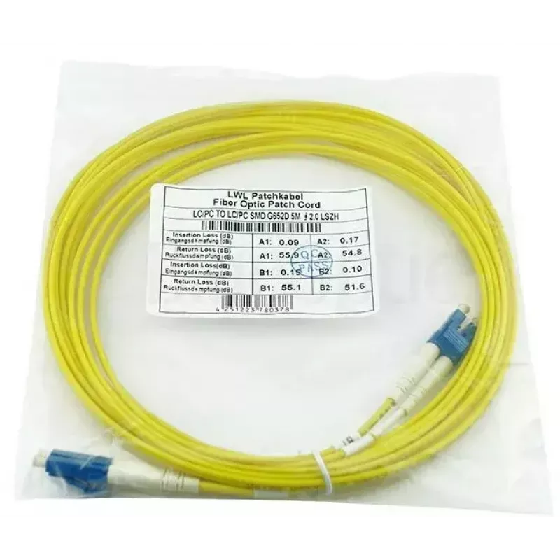 BlueOptics Optický prepojovací kábel LC-LC singlemode duplex, LC-UPC, 10 m, béžový (kompatibilný s Corning 040402G5120000010M)