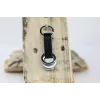 Kľúčenka TROIKA TWISTER čierna strieborná koža kov 16mm 9mm